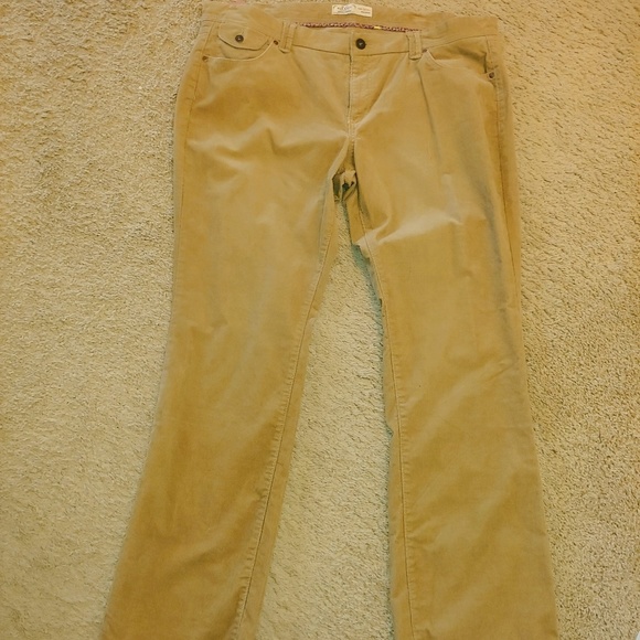 Women's Khaki Corduroy Pants - Picture 1 of 5